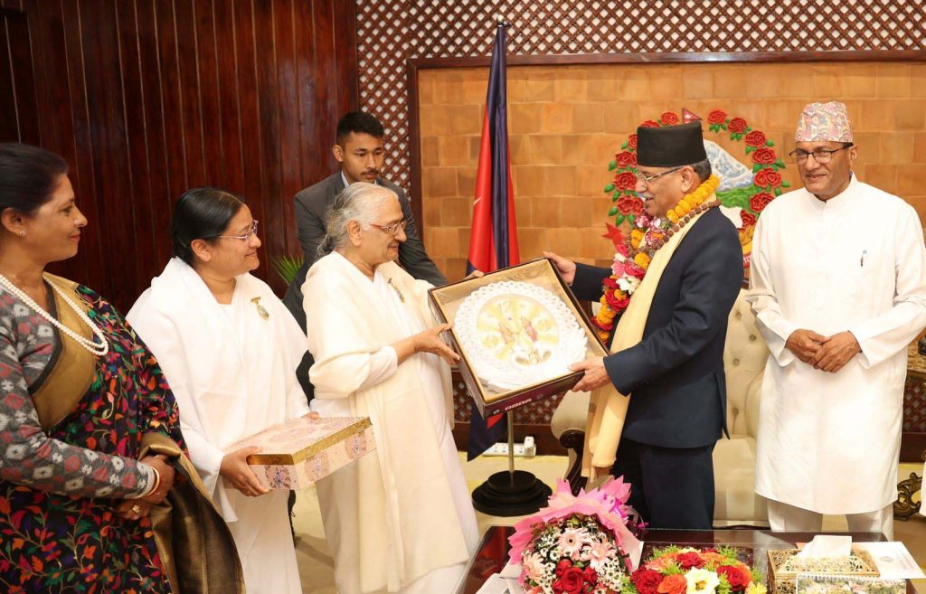 Kathmandu (Nepal): Meeting with Nepalese Prime Minister Mr Pushpa Kamal Dahal (Prachanda)